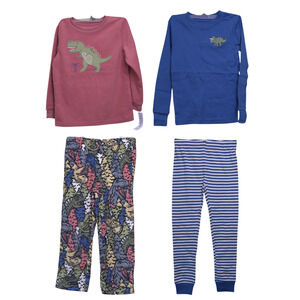 NWT Carter’s Kids Pajamas Set 4-Piece Sleepwear Size 5 Girls Boys Unisex Kidcore